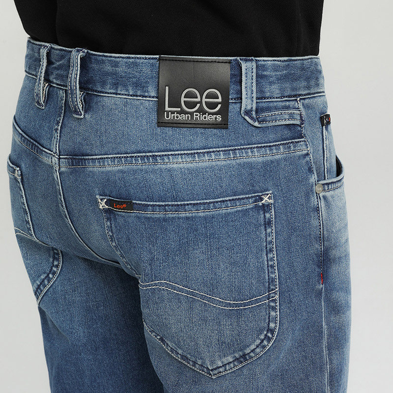 lee商场同款都市骑士蓝色洗水牛仔裤男潮潮牌牛仔裤