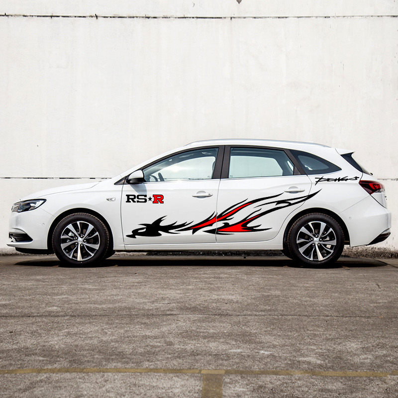 贴纸通用用款轿车suv汽车划痕遮挡火焰车贴汽车装饰贴