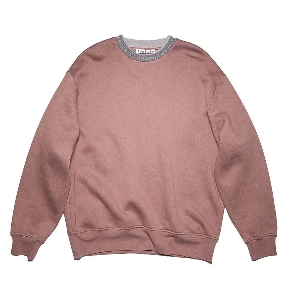 欧洲直邮acnestudios秋冬新款男士紫红色徽标圆领卫衣