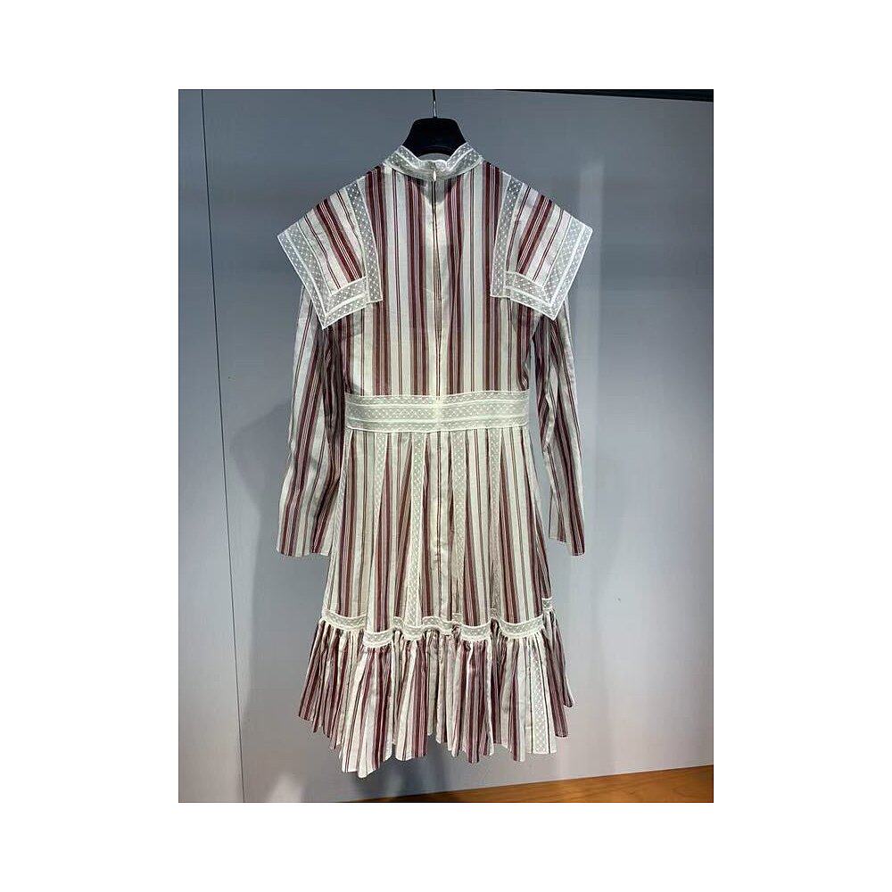 香港直邮christiandior条纹印花连衣裙911r24a3810连衣裙