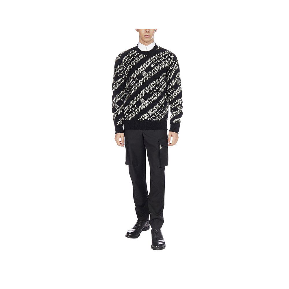 德国直邮givenchy纪梵希男士黑色圆领时尚针织衫毛衣针织衫