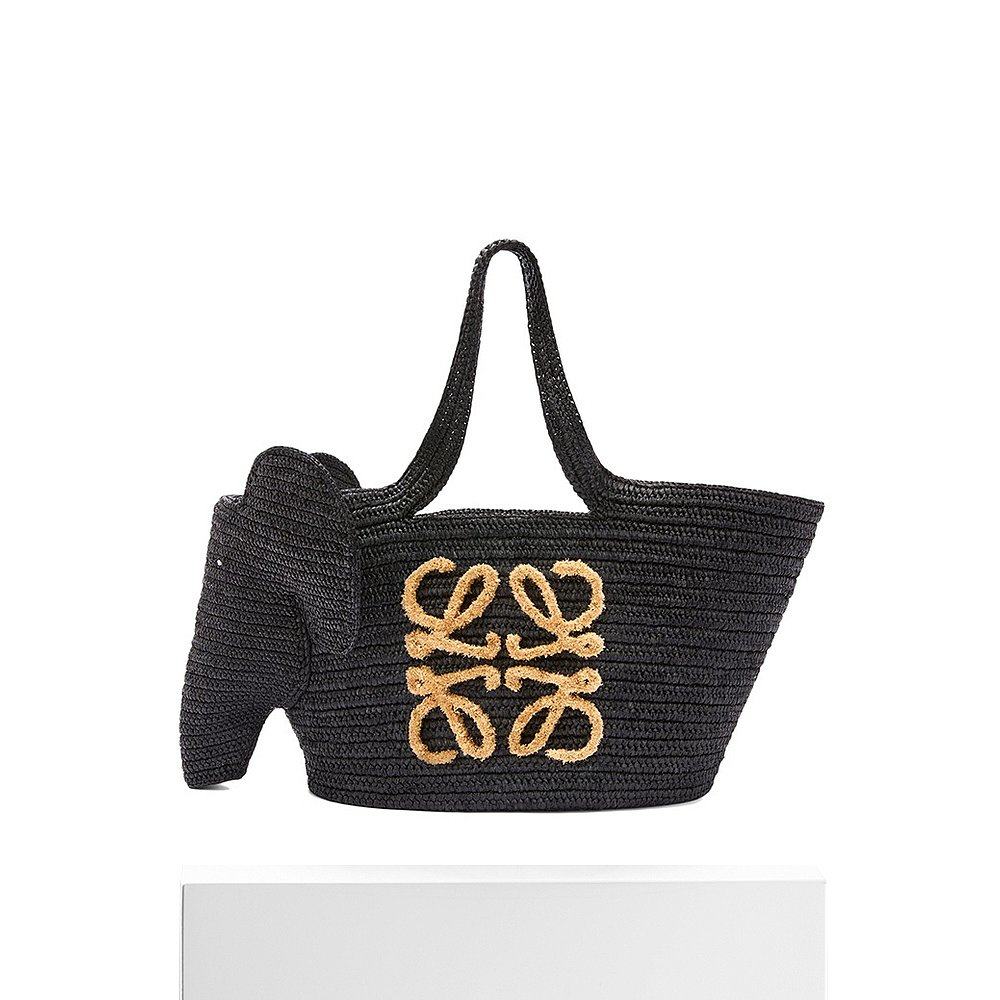 欧洲直邮loewe罗意威basket系列黑色大象形状单肩通用款女包
