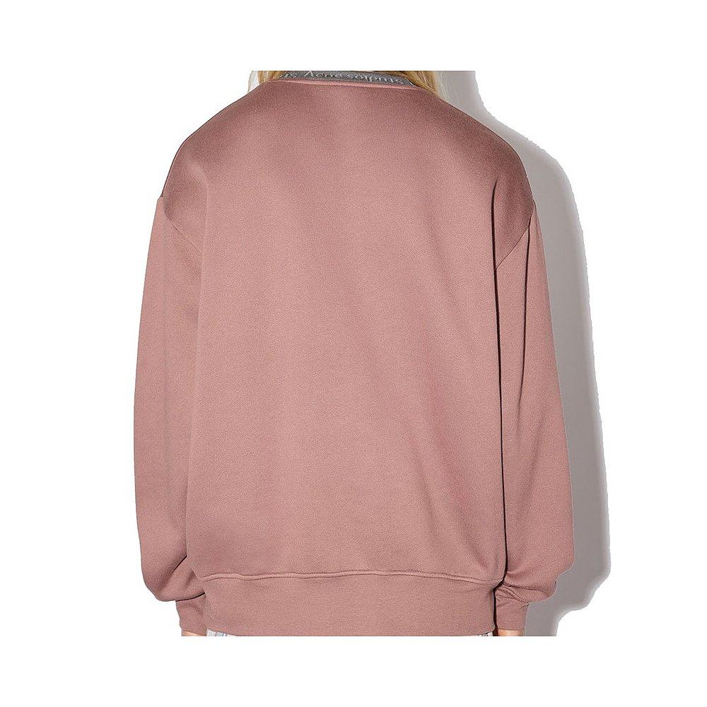 欧洲直邮acnestudios秋冬新款男士紫红色徽标圆领卫衣