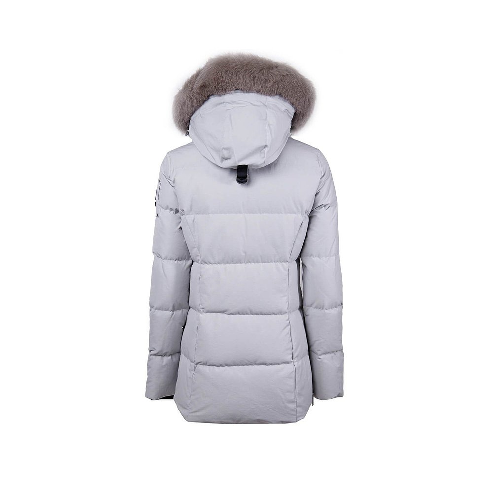 欧洲直邮mooseknuckles慕斯纳可女士灰色尼龙长袖羽绒服