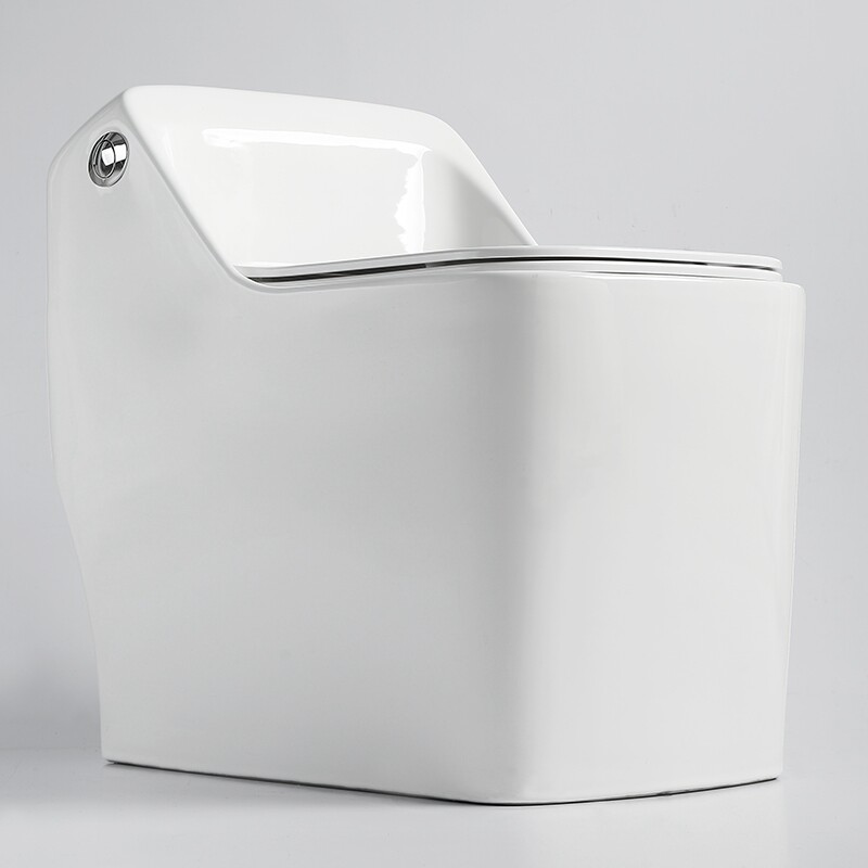 鲸卫浴 个性酒店式侧按 虹吸式加宽座圈低水箱家用马桶坐便器a677