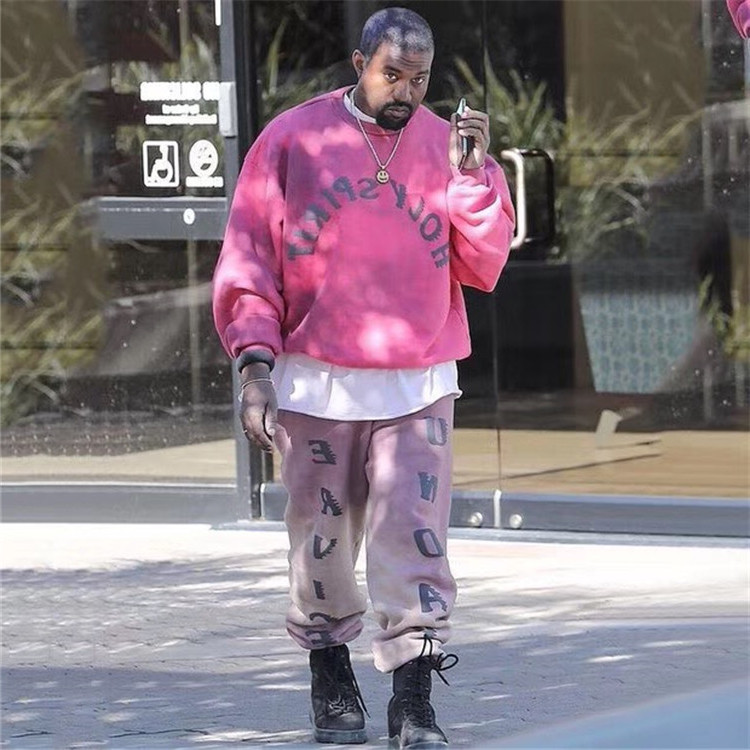 KANYE WEST SUNDAY 侃爷扎染束脚裤长裤男女宽松新说唱复古运动裤