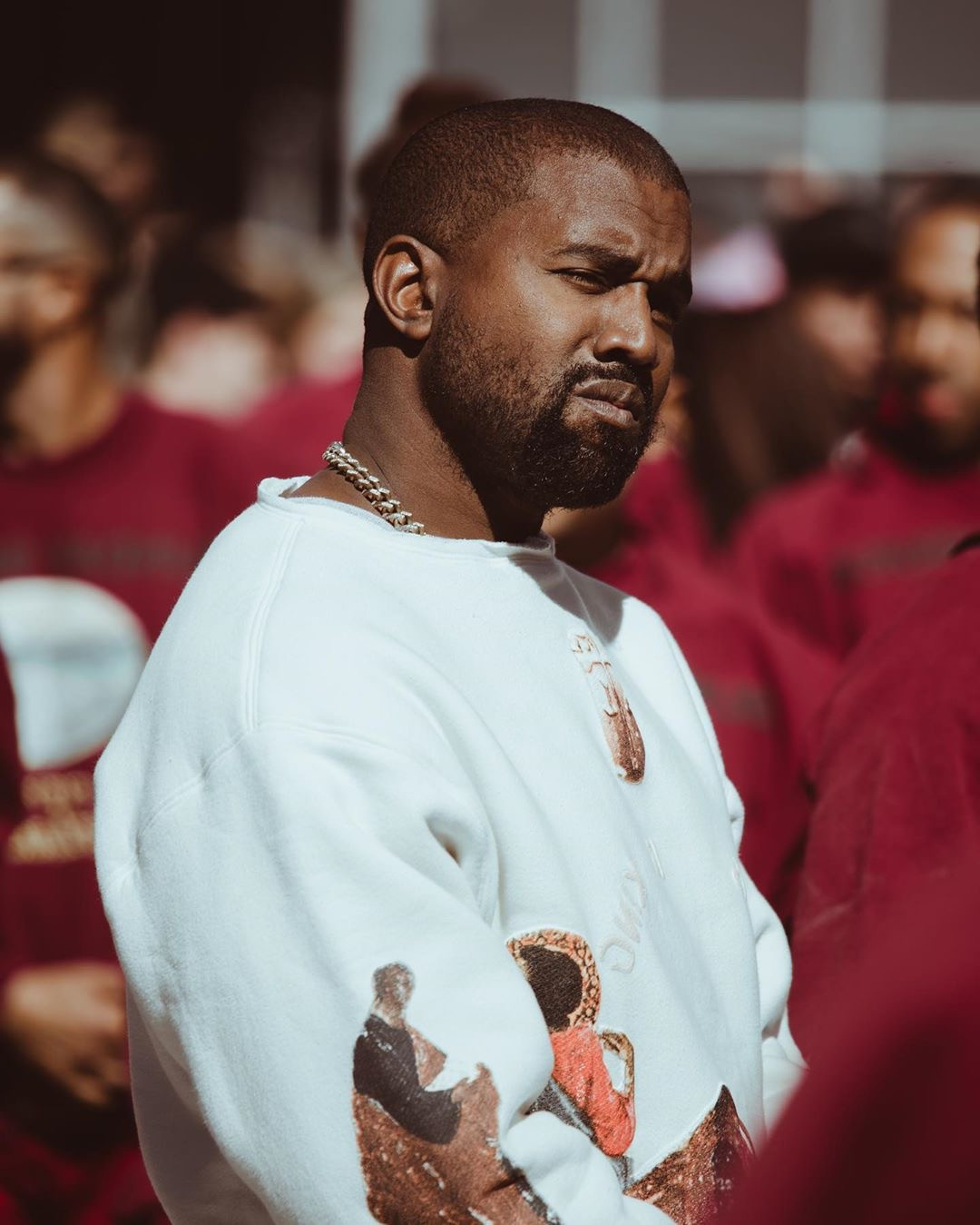 kanye专辑高领小高周边油画west国王耶稣king卫衣