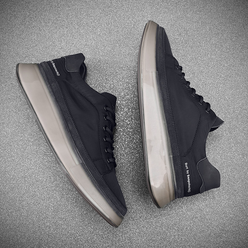 男鞋2022新款夏季帆布鞋透气板鞋潮流百搭休闲鞋透明底个性老爹鞋