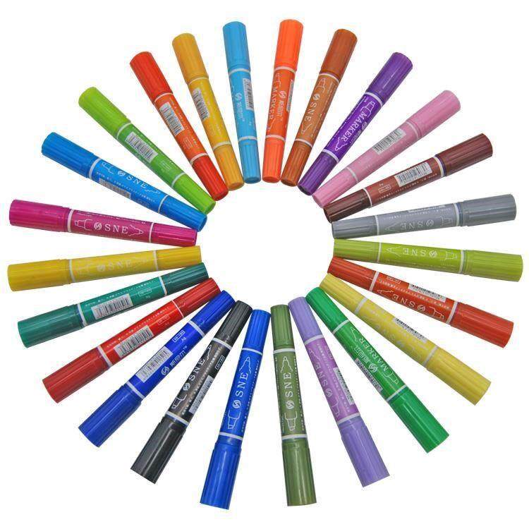 定位笔绘画笔方便水彩笔全套两头散装马克学生记号笔