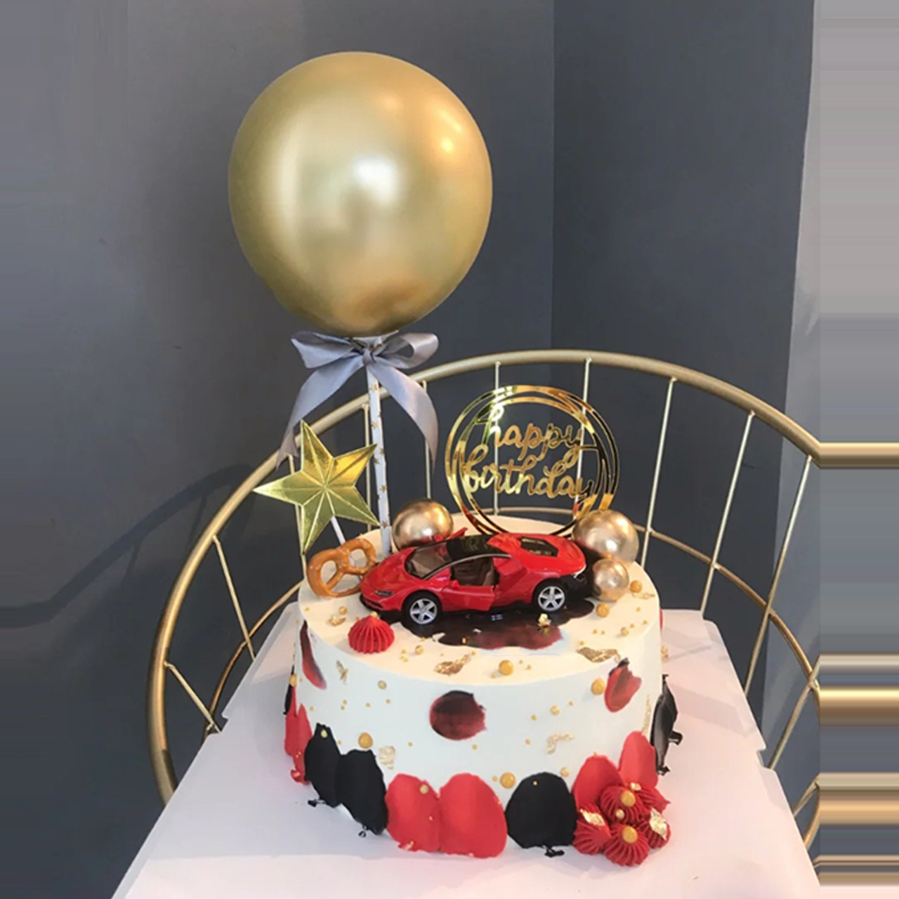 汽车跑车生日蛋糕甲壳虫保时捷法拉利兰博基尼女男同城全国新鲜生日