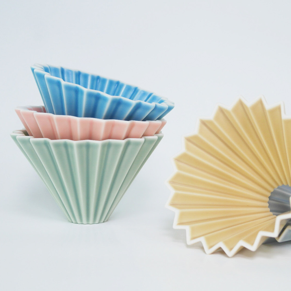 咖啡日本origami折纸滤杯手蛋糕创意陶瓷滴滤v60配套器具