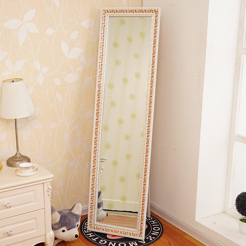 全身雕花穿衣镜真实金边钢化可照少女梳头落地穿衣镜