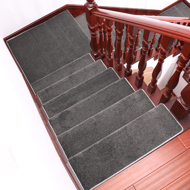 楼梯纯色踏步垫免胶自地毯家用实木防滑静音家用脚垫