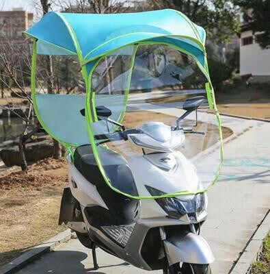 电动摩托三轮车车棚防风挡雨帐篷加厚全封闭车蓬电动车遮阳伞
