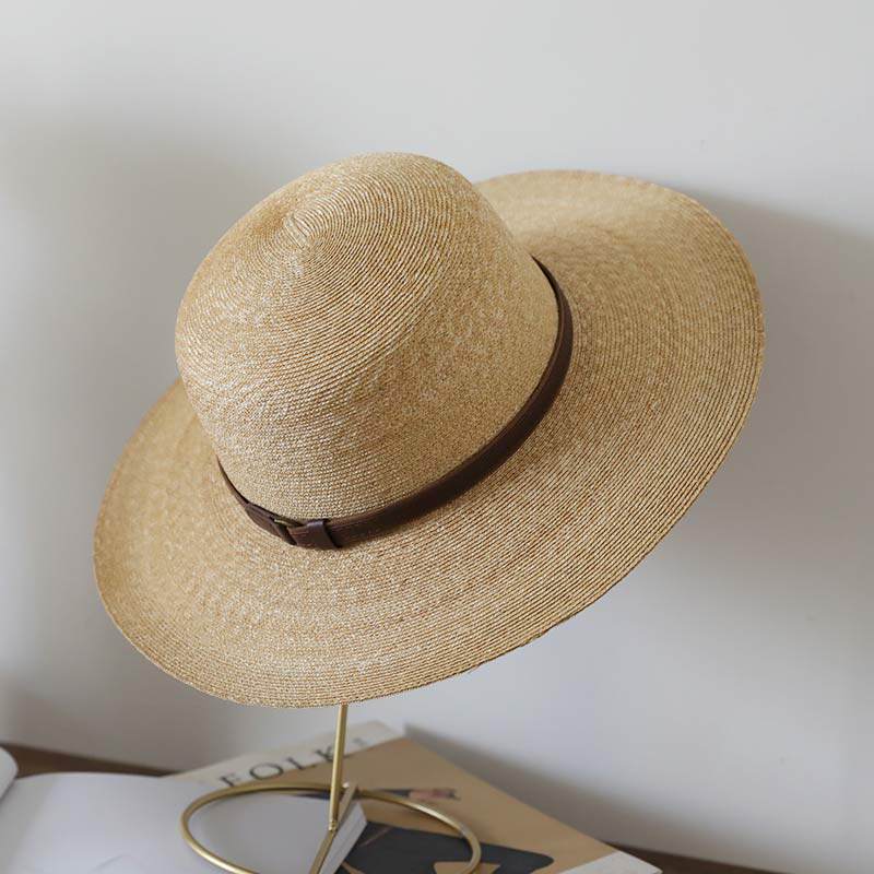 新款手工麦秆草帽帽子时尚百搭男女女士夏天帽子