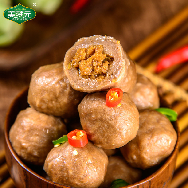 美梦元牛肉丸撒尿牛丸关东麻辣烫火锅食材丸子牛丸