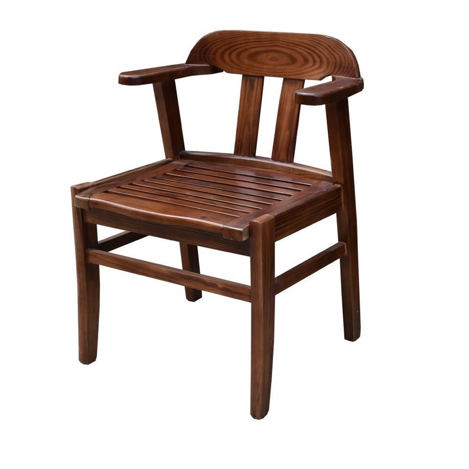 书房餐椅家用电脑扶手休闲椅靠背户外实木会议木质餐椅