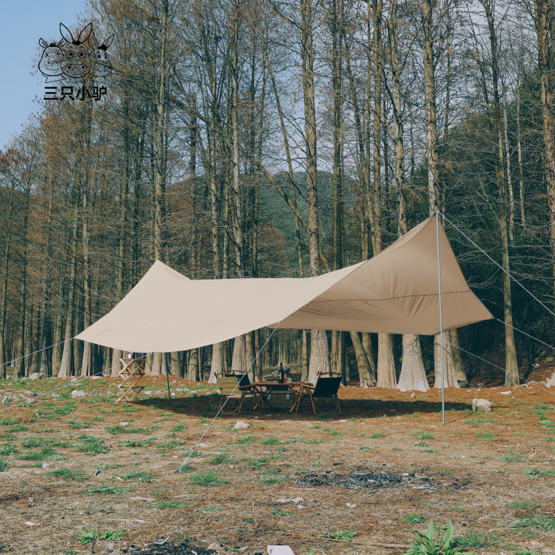 帐篷三只小驴天幕户外遮阳防雨防晒野营露营超大型天幕