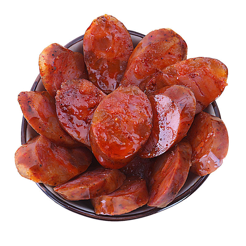 百草喂 麻辣香肠250g8分瘦四川特产麻辣味腊肠农家自制烟熏烤肠