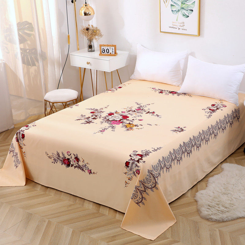 上海国民床单单人字纹被单纯棉印花加厚加密床单