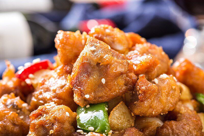 蒜香小排400g酒店特色菜方便食材乡家宴油炸猪排猪排