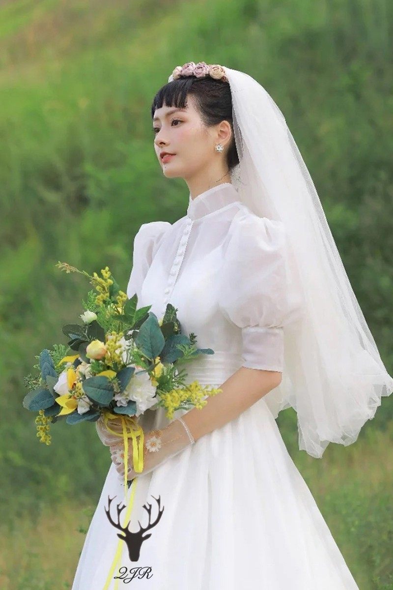 影楼森系主题服装2021新款复古小清新写真礼服婚纱