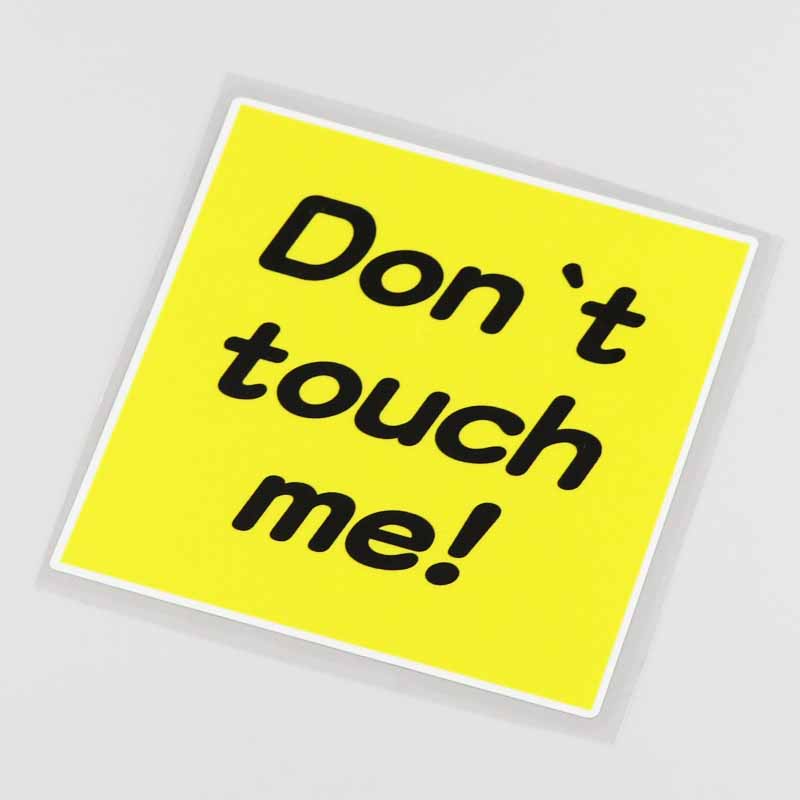 yjzt创意个性警示车贴dontouchme汽车贴花cs2089汽车装饰贴