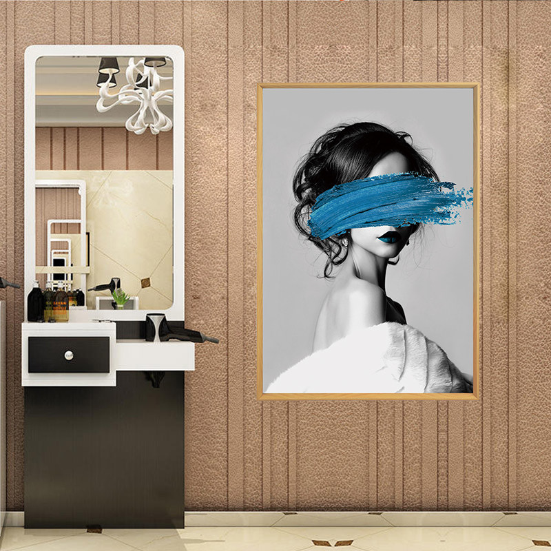 美容美发装饰画理发店墙壁壁挂服装店艺术壁画酒吧发廊现代装饰画