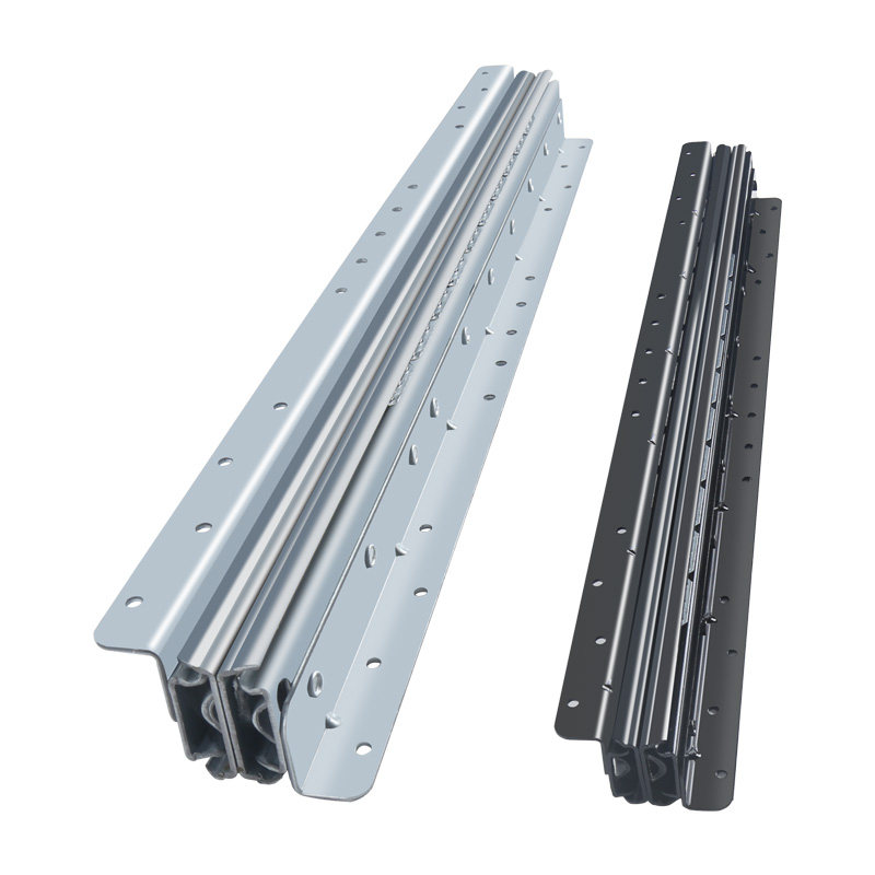 楼梯柜滑轨鞋柜抽拉轨道三节伸缩加长厚托底重型滑道导轨承重轨道