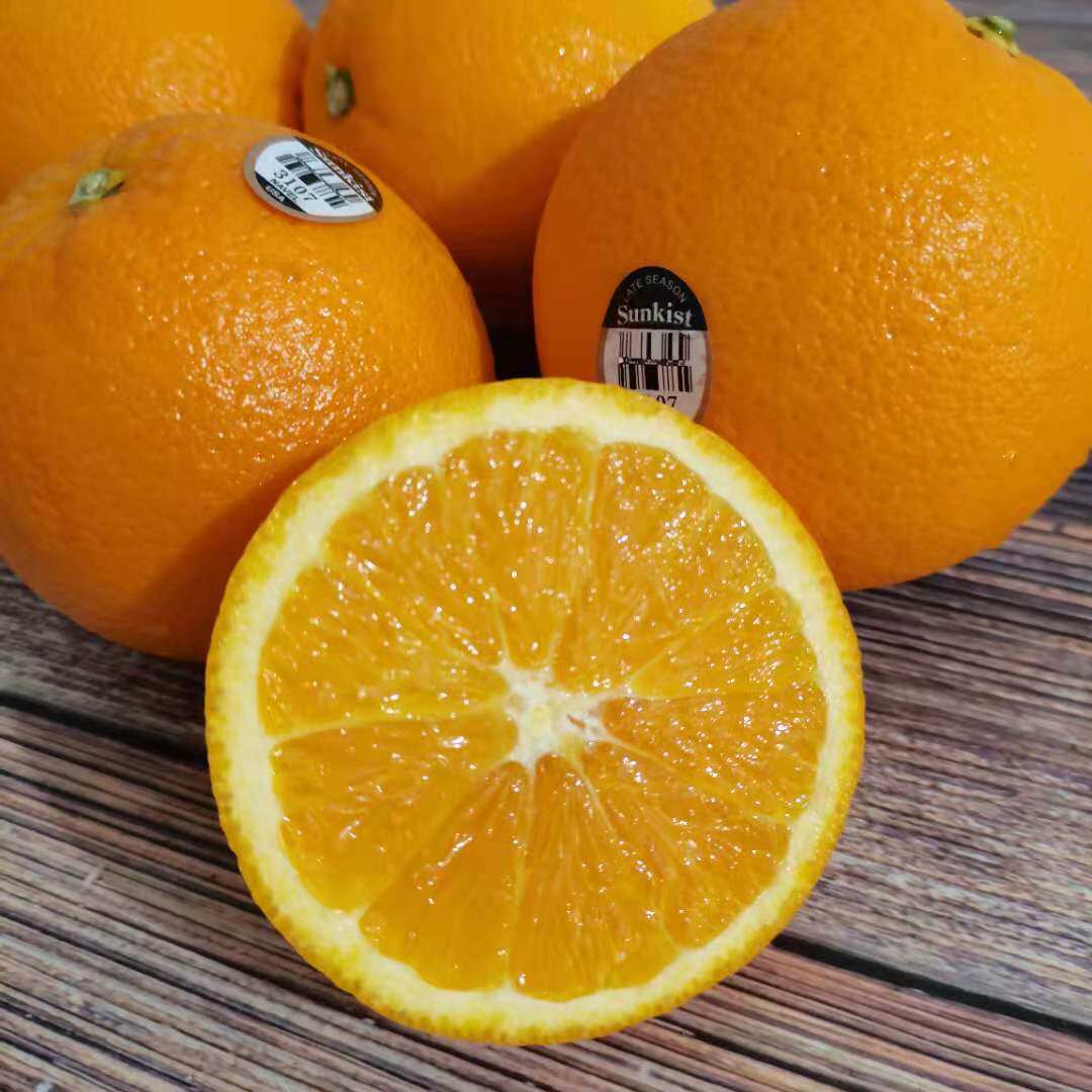 橙子美国新奇士黑标3107脐橙sunkist进口10个甜橙橙