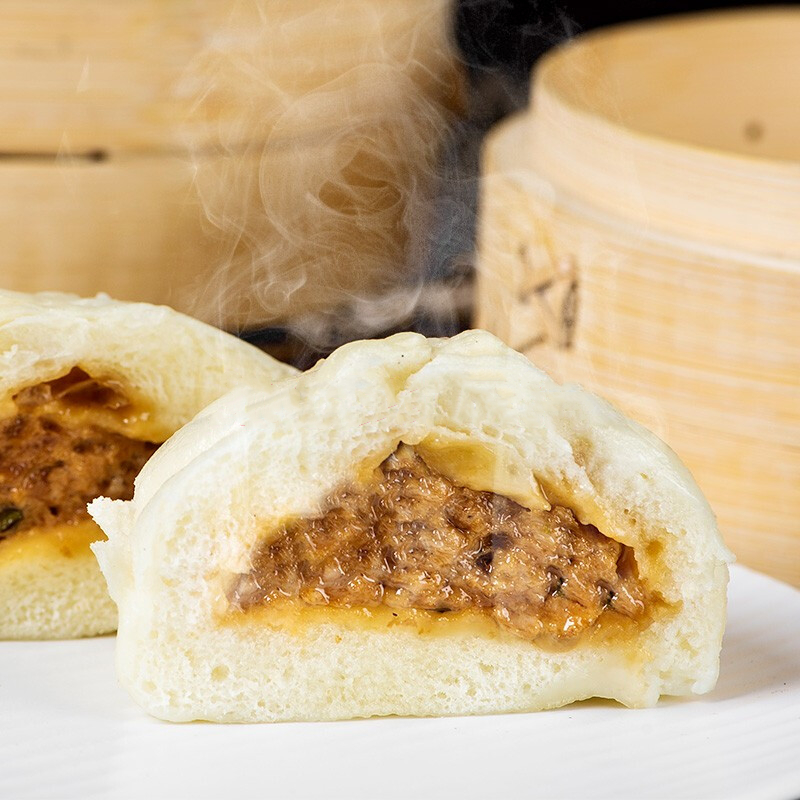 中华包点鲜肉大包包子速冻冻猪肉蒸煎包猪肉小笼包传统中式糕点
