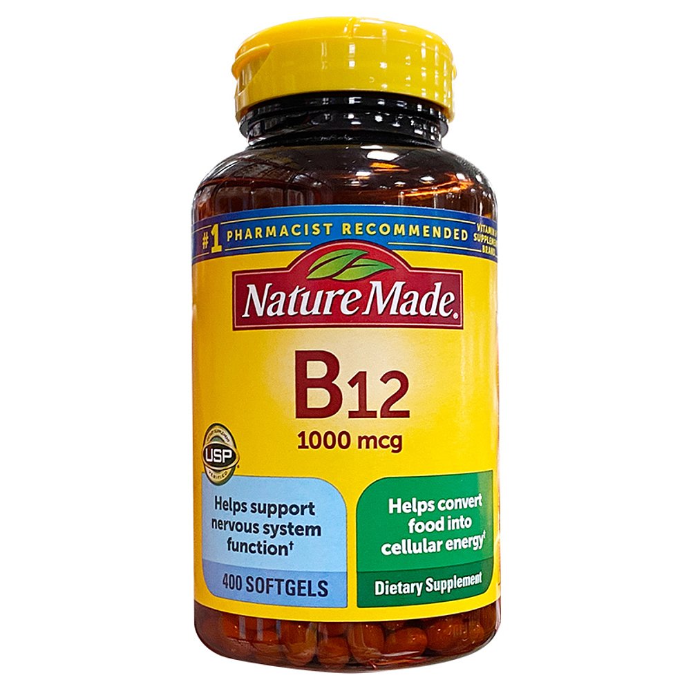 b12美国直邮naturemade维生素缓压抗疲劳vb12400粒b族维生素