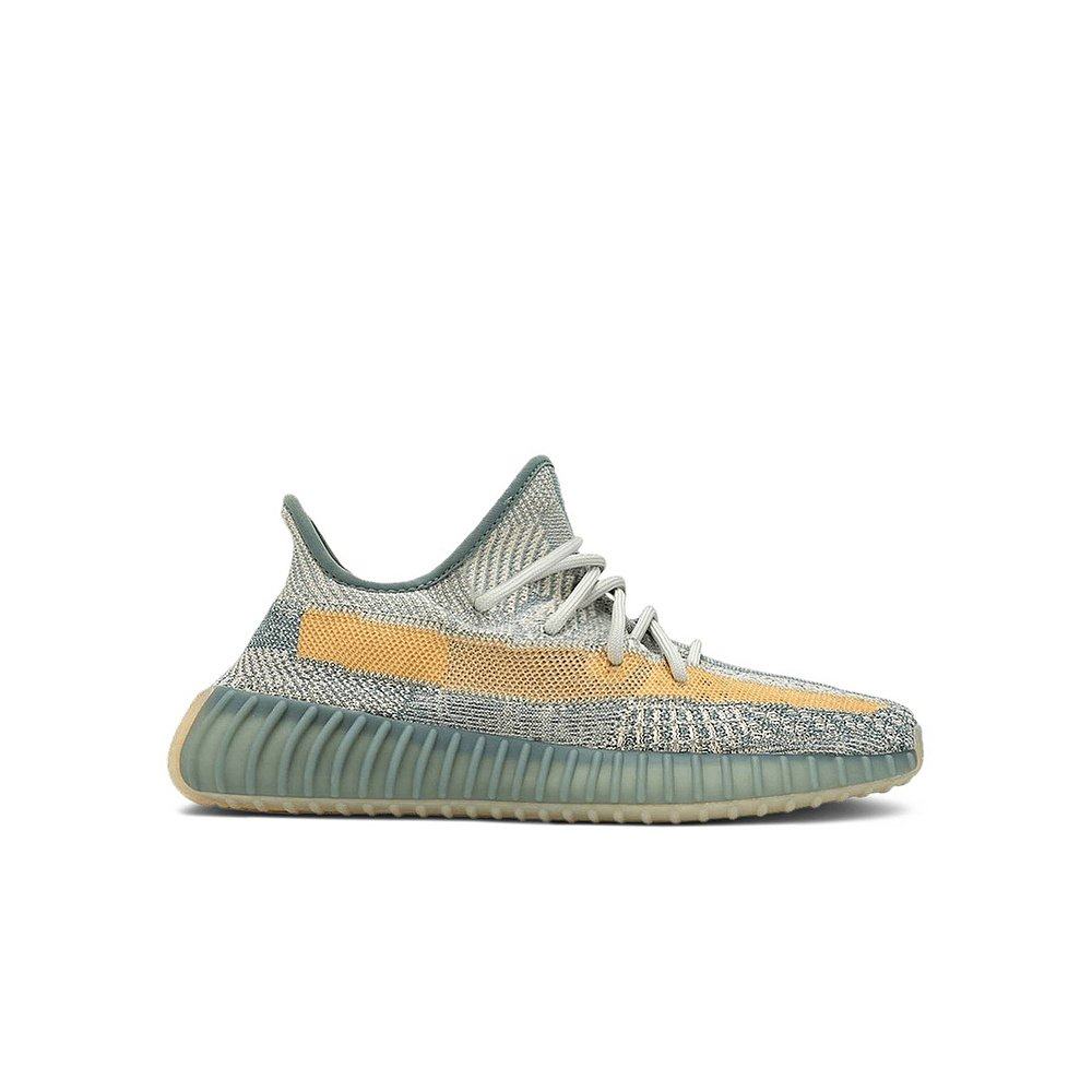 美国直邮adidasyeezy350v2男灰蓝正正品缓震透气运动休闲鞋