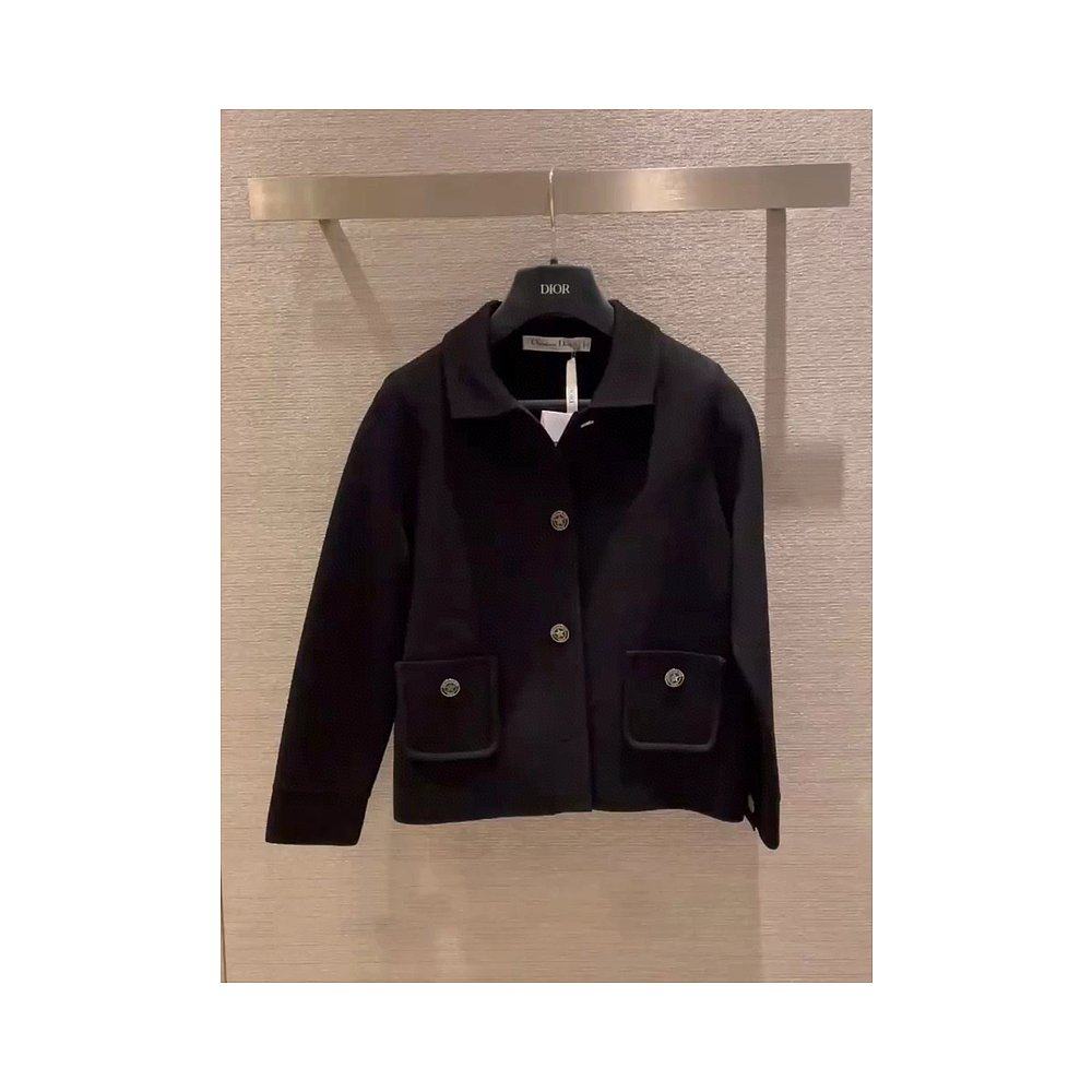 香港直发christiandior外套潮流时尚黑色翻领244v53am512短外套