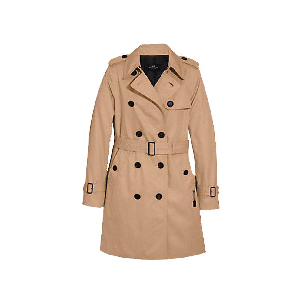 美国直邮coach蔻驰经典风衣外套中长衣长f34024风衣