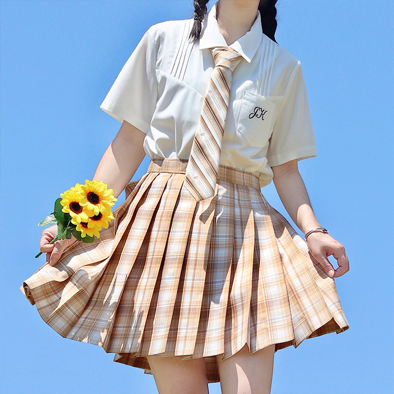 【御茶家】正版鹤秋原创jk制服格裙短长春夏季百褶半身裙【现货】 108