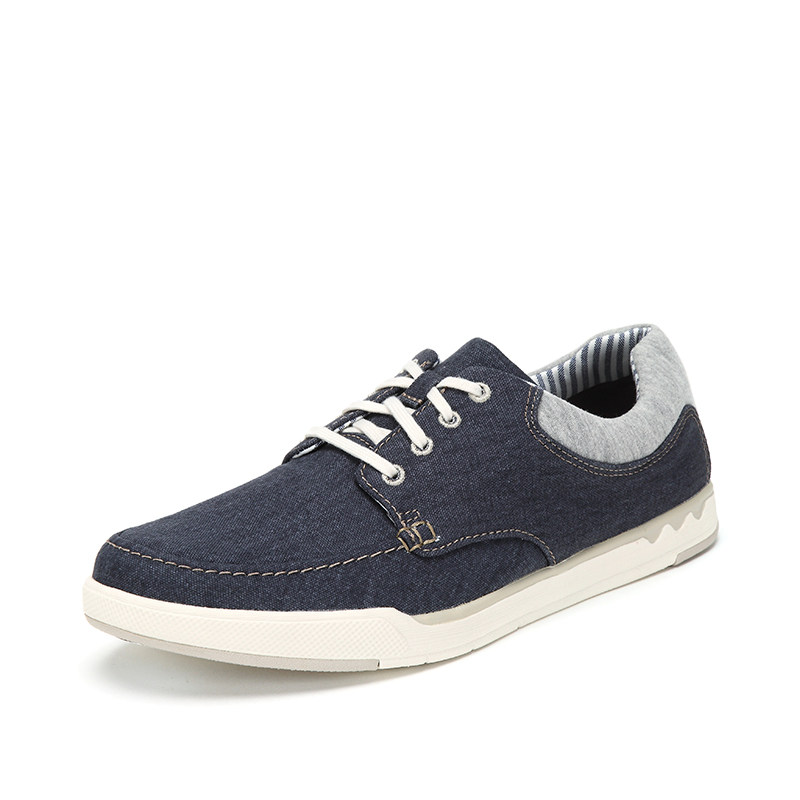 清仓特卖clarks云步男鞋step isle lace纯色舒适布鞋系带休闲鞋￥280