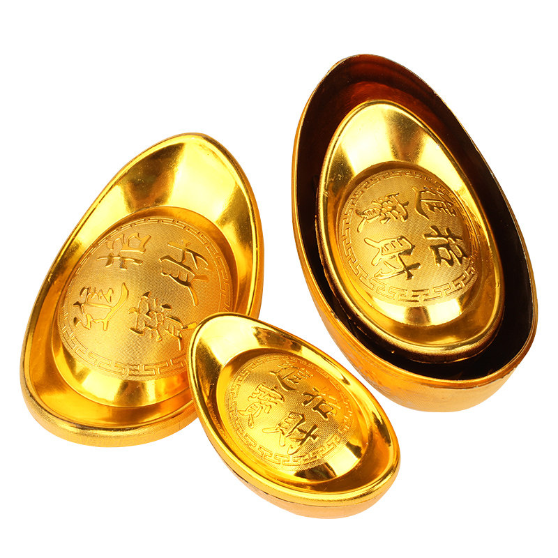 欧圣英金元宝摆件假元宝新年春节装饰品仿真元宝活动道具家居摆件