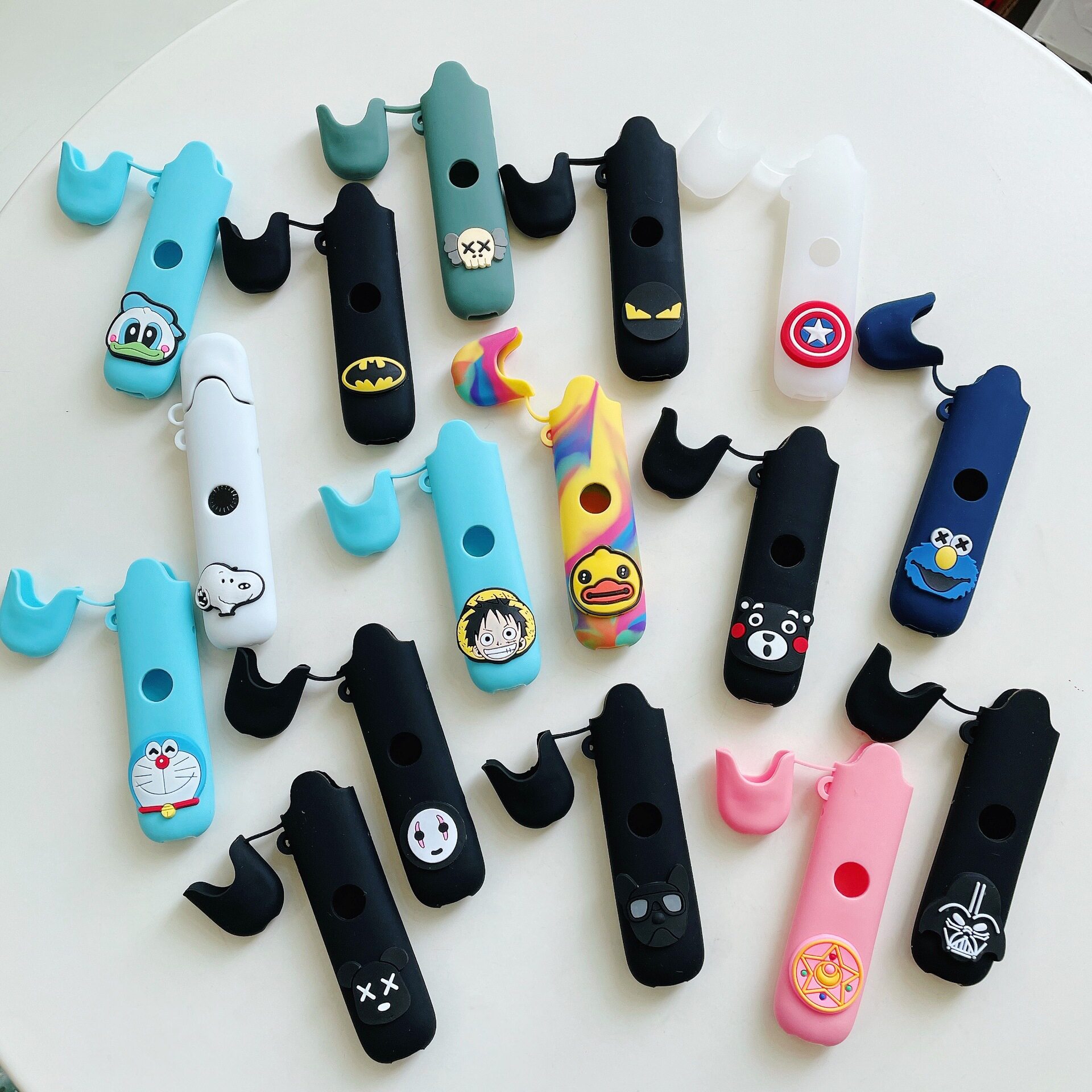 适用配件烟套烟杆二代卡通用维套卡硅胶防尘烟盒