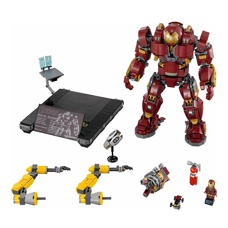 lego乐高76105复仇者联盟大钢铁侠 反浩克机甲 男孩拼装积木玩具