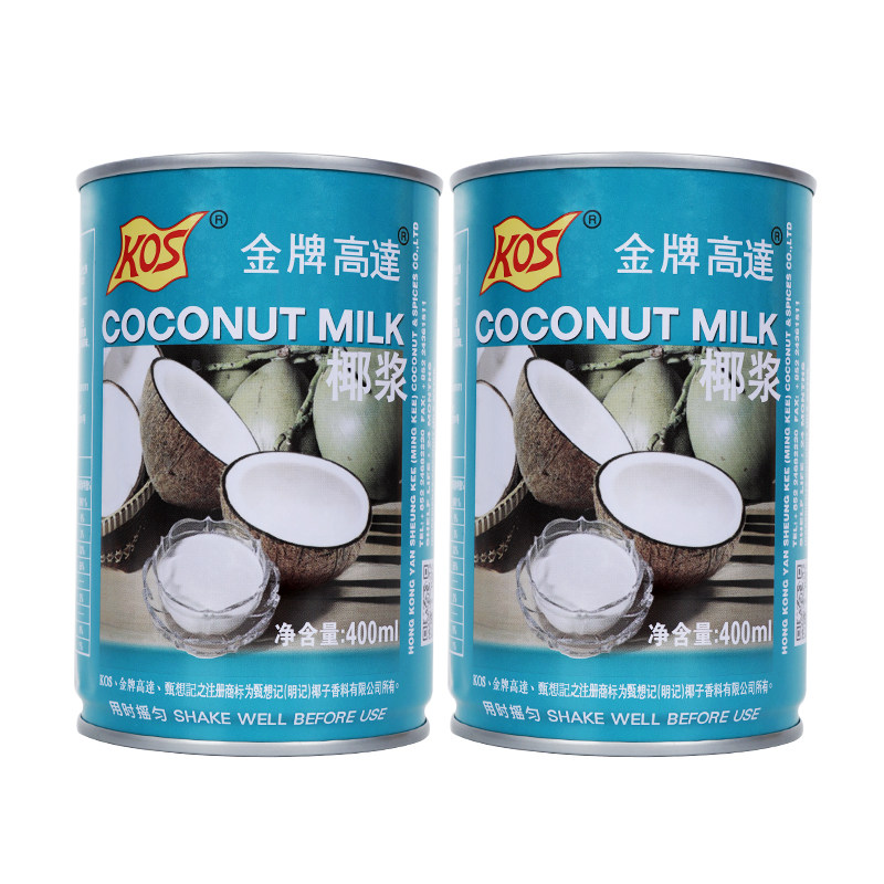 爆款 高达椰浆400ml罐装 甄想记浓缩椰奶汁西米露甜品冲调饮品原料 - 