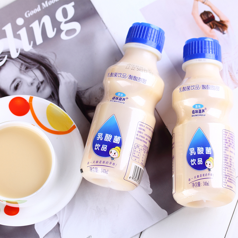 佰味葫芦乳酸菌饮品340ml*12瓶牛奶乳酸菌饮品儿童牛奶酸奶饮料