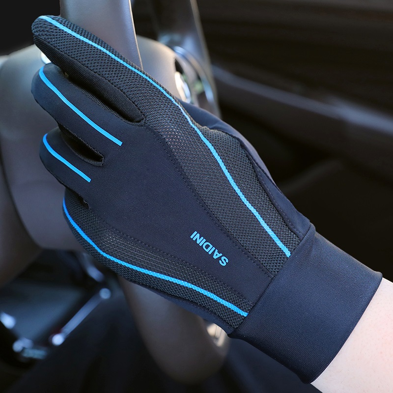 骑行手套男士夏季女防晒超薄款冰丝户外登山触屏防滑透气开车手套