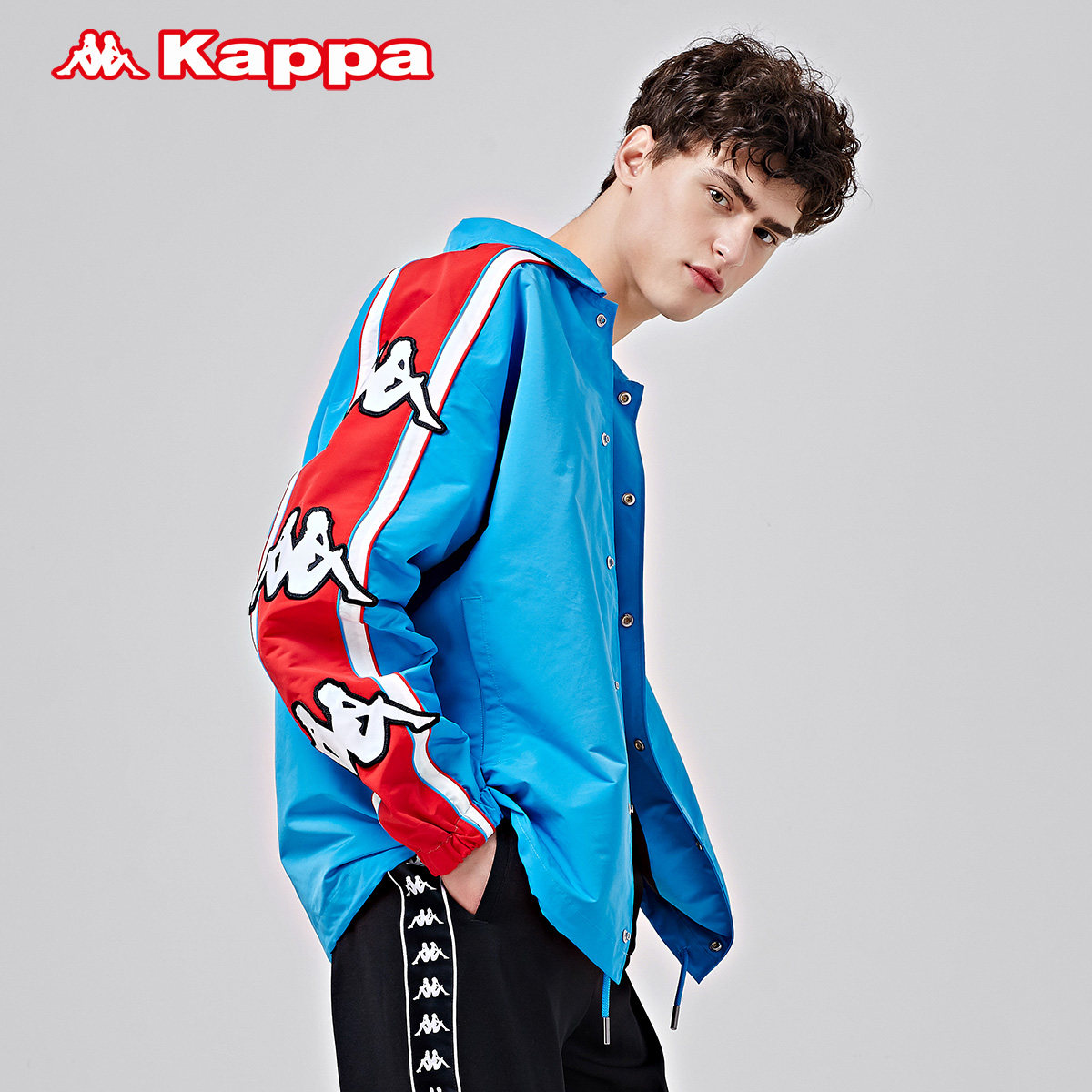 kappa卡帕outletsbanda串标男夹克运动外套梭织开衫运动茄克