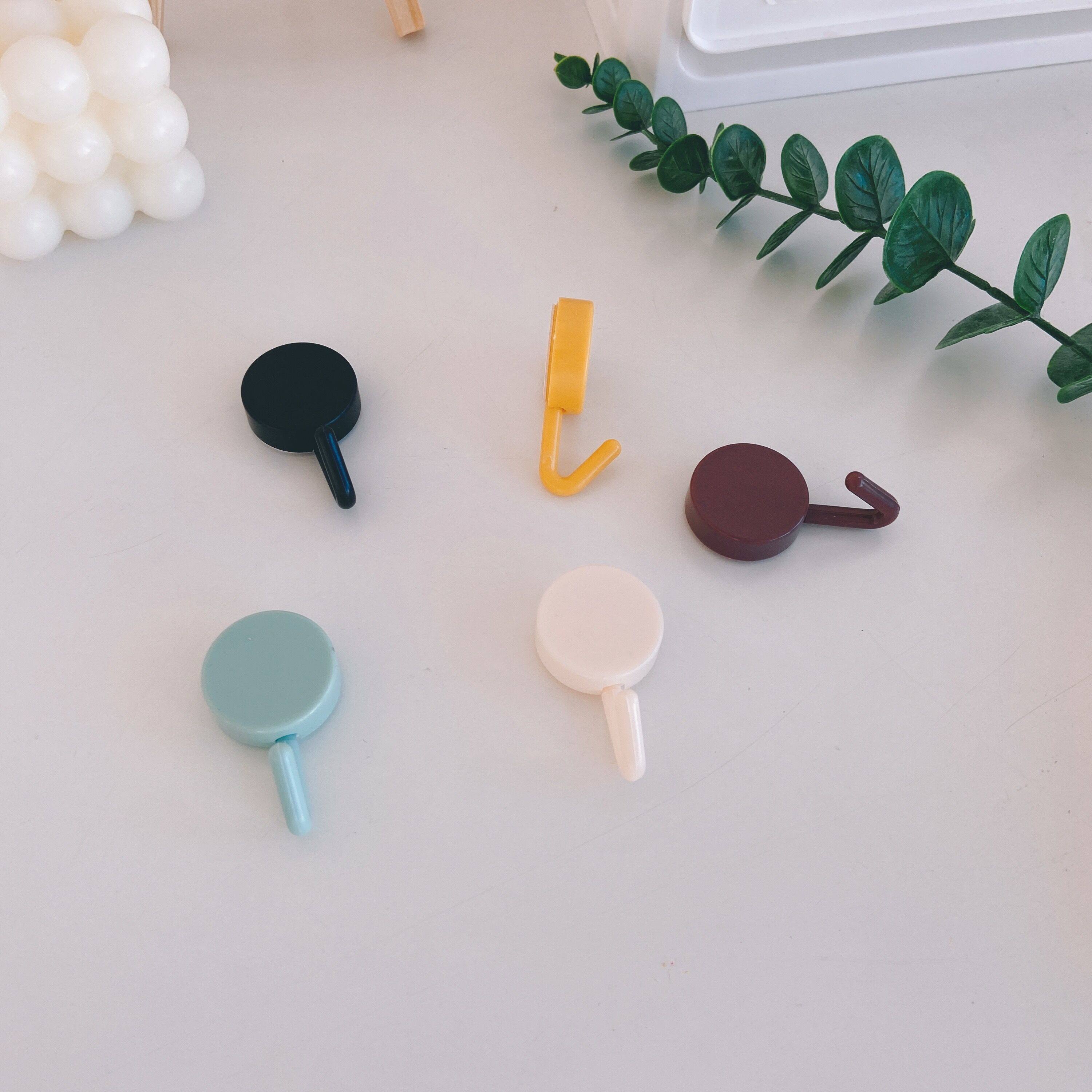 ins风挂墙小粘钩马卡龙色系家居收纳挂墙强力挂钩