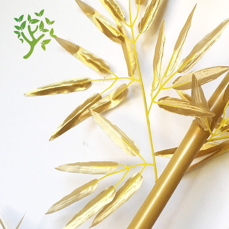 仿真金竹子人造金色竹子婚庆室内装饰中式婚礼礼金仿真绿植