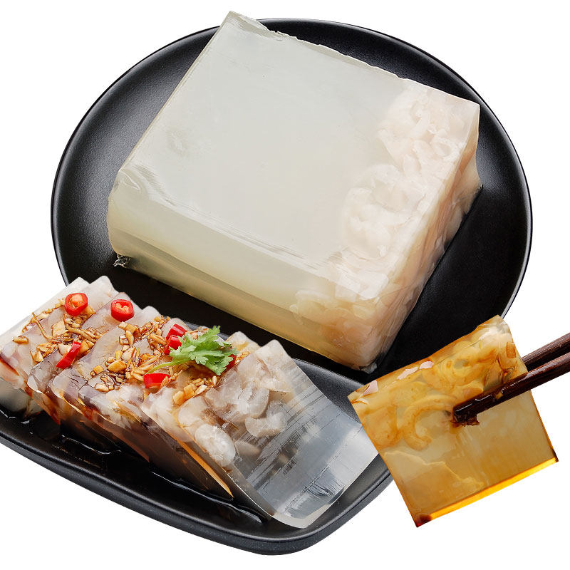 皮冻猪皮500克2袋东北清冻水晶汤包馅料凉菜卤肉类