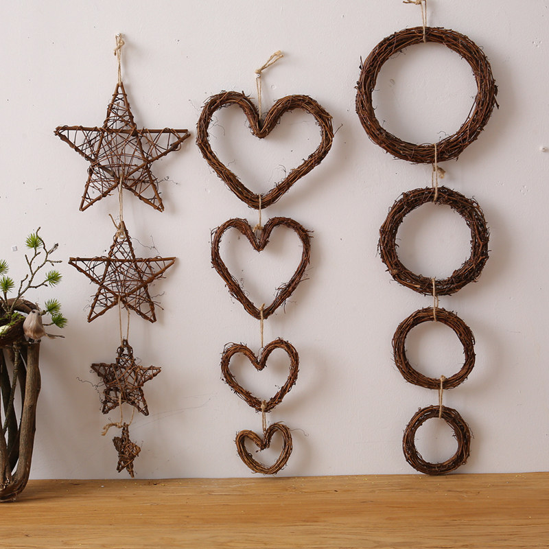 花环装饰壁挂幼儿园田园自然环创材料创意挂饰空中吊饰