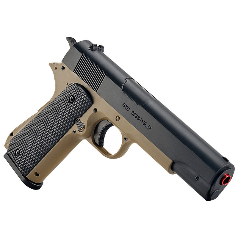 斯泰迪m1911手枪手动上膛下供弹手拉单发手枪空仓挂机吃鸡玩具枪