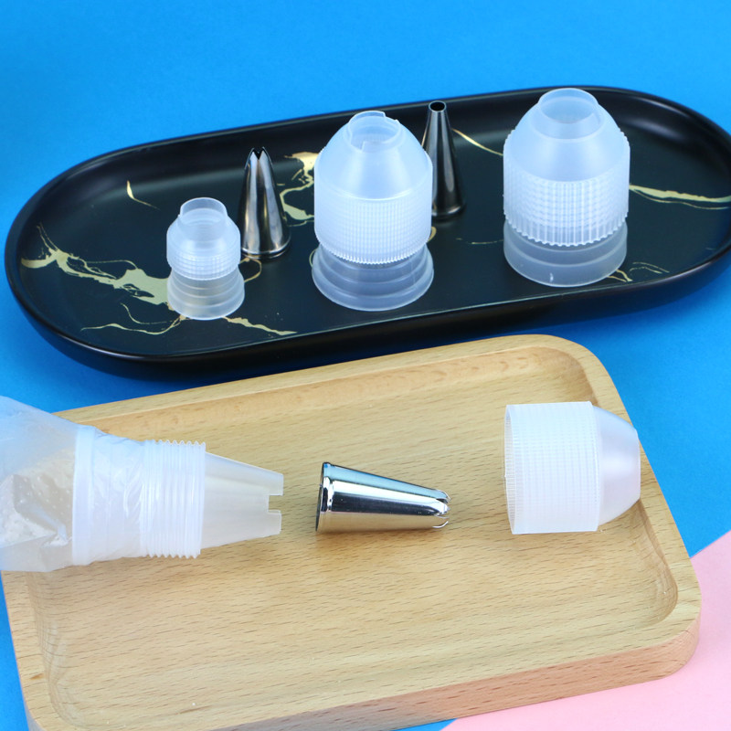 裱花工具裱花嘴转换器塑料大中小号花嘴更换裱花袋转化器挤花袋用